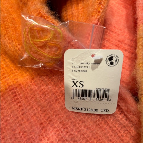 Free People Sweater Autumn Sky Combo Colorblock Top XS - Picture 5 of 7